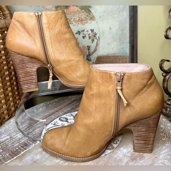 -NFS- EUC Stuart Weitzman “Demigran” Leather Ankle Boots. Pecan color. Size 8.5 - Picture 4 of 11